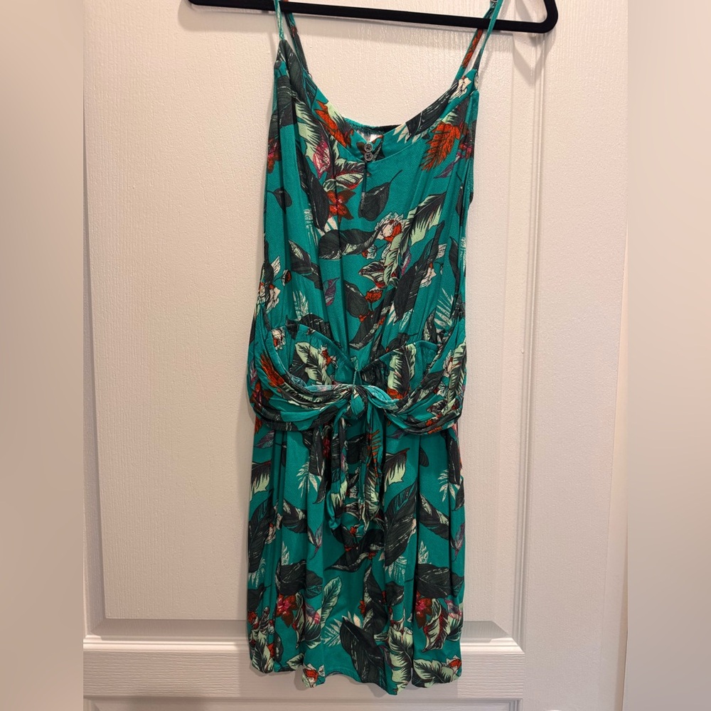 Tropical Green Floral Dress
